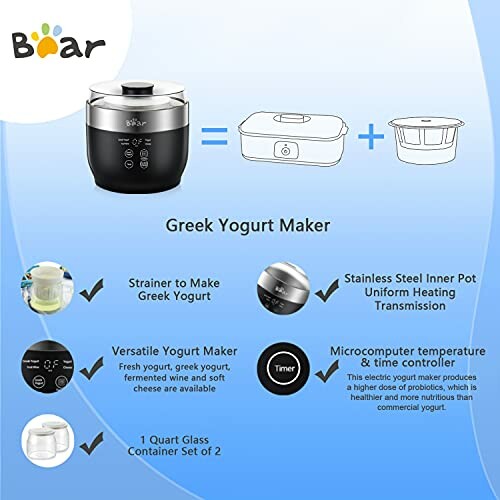 Boar Greek Yogurt Maker features and components