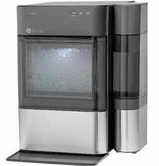 GE Profile ice maker with clear ice bin