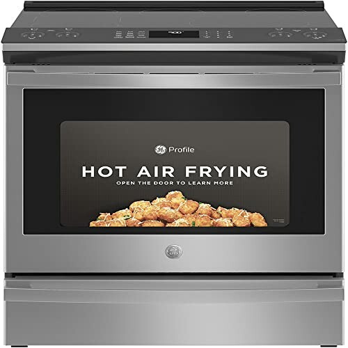 GE Profile oven with hot air frying feature