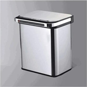 Stainless steel trash can with lid